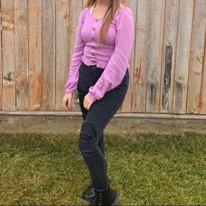 Purple crop top
